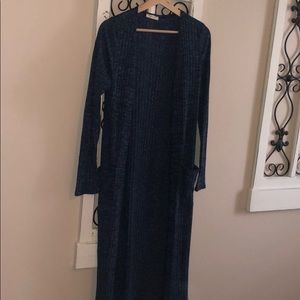 NWOT Blue duster sweater